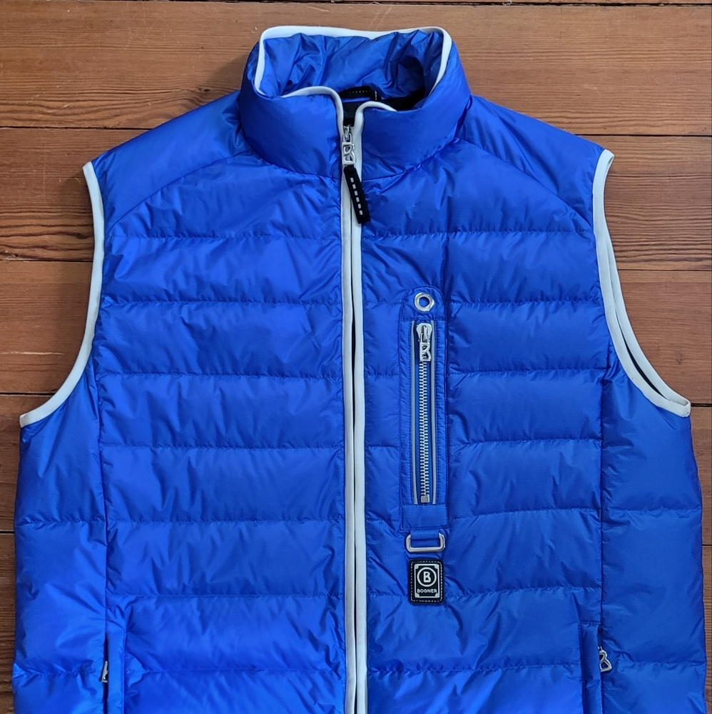 Vintage Bogner Puffer Vest XL Blue